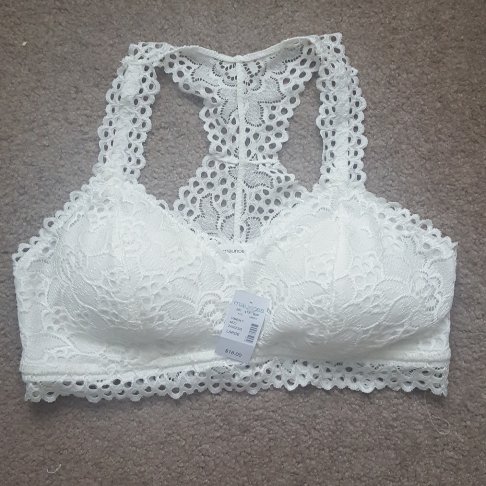 Large shell colored bralette